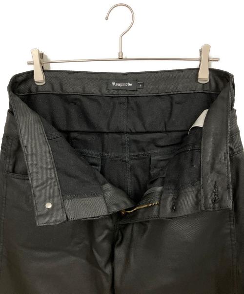 ASAPMODE（エイサップモード）Asapmode (エイサップモード) Waxed Stacked Pants ブラック サイズ:Mの古着・服飾アイテム