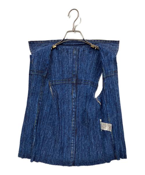 PLEATS PLEASE（プリーツプリーズ）PLEATS PLEASE (プリーツプリーズ) ノースリーブシャツ ブルー サイズ:3の古着・服飾アイテム