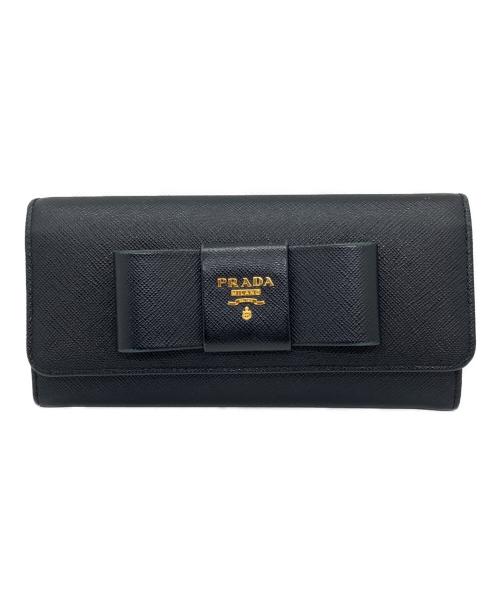 PRADA（プラダ）PRADA (プラダ) サフィアーノ フィオッコ / 長財布 ネイビーの古着・服飾アイテム