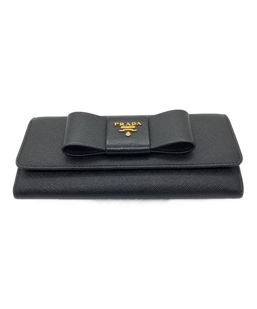 PRADA（プラダ）PRADA (プラダ) サフィアーノ フィオッコ / 長財布 ネイビーの古着・服飾アイテム