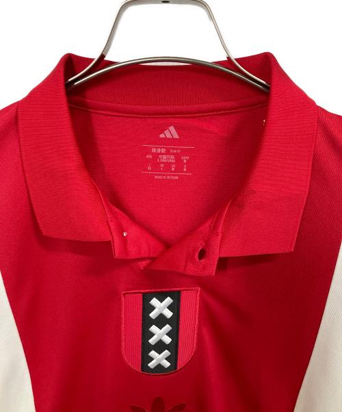 adidas（アディダス）adidas (アディダス) アヤックス・アムステルダム アニバーサリージャージー / ゲームシャツ レッド×ホワイト サイズ:XLの古着・服飾アイテム