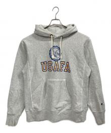 Champion REVERSE WEAVE（チャンピオン リバース ウィーブ）の古着「プルオーバーパーカー」｜グレー