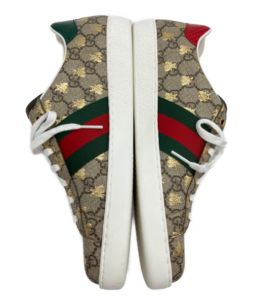 GUCCI（グッチ）GUCCI (グッチ) Ace GG Supreme Bees / ローカットスニーカー ブラウン サイズ:9の古着・服飾アイテム