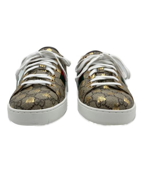 GUCCI（グッチ）GUCCI (グッチ) Ace GG Supreme Bees / ローカットスニーカー ブラウン サイズ:9の古着・服飾アイテム