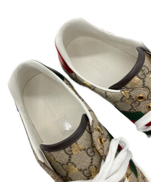 GUCCI（グッチ）GUCCI (グッチ) Ace GG Supreme Bees / ローカットスニーカー ブラウン サイズ:9の古着・服飾アイテム