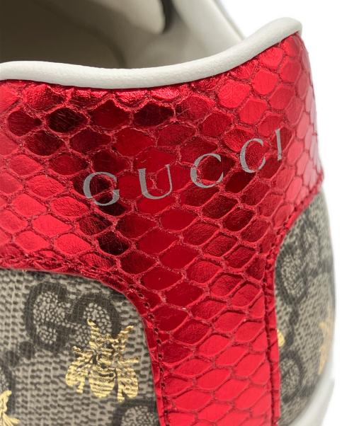 GUCCI（グッチ）GUCCI (グッチ) Ace GG Supreme Bees / ローカットスニーカー ブラウン サイズ:9の古着・服飾アイテム