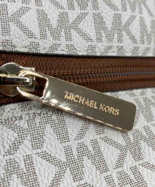 MICHAEL KORS（マイケルコース）MICHAEL KORS (マイケルコース) トートバッグ ホワイト×ブラウンの古着・服飾アイテム