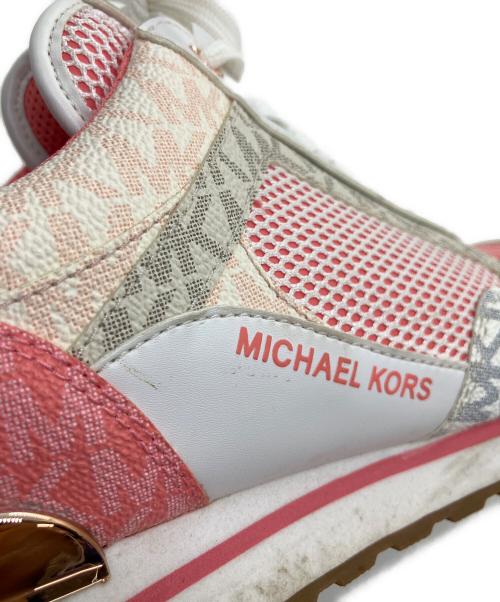 MICHAEL KORS（マイケルコース）MICHAEL KORS (マイケルコース) WILMA / ローカットスニーカー ホワイト×ピンク サイズ:8Mの古着・服飾アイテム