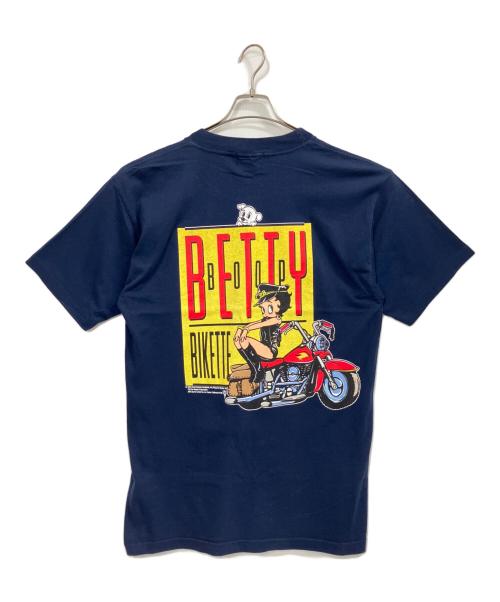 BETTY BOOP（ベティー・ブープ）BETTY BOOP (ベティー・ブープ) プリントT / 半袖カットソー ネイビー サイズ:Lの古着・服飾アイテム