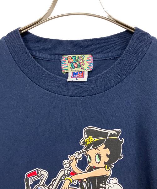 BETTY BOOP（ベティー・ブープ）BETTY BOOP (ベティー・ブープ) プリントT / 半袖カットソー ネイビー サイズ:Lの古着・服飾アイテム