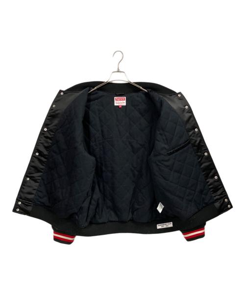 SUPREME（シュプリーム）SUPREME (シュプリーム) MITCHELL & NESS (ミッチェルアンドネス) Satin Varsity Jacket ブラック サイズ:XLの古着・服飾アイテム
