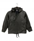 Schott×nano・universe別注ショット）の古着「レザー フードパーカー」｜ブラック