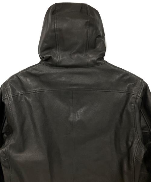 Schott（ショット）Schott (ショット) nano・universe別注 レザー フードパーカー ブラック サイズ:Lの古着・服飾アイテム