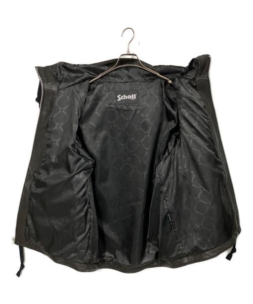 Schott（ショット）Schott (ショット) nano・universe別注 レザー フードパーカー ブラック サイズ:Lの古着・服飾アイテム