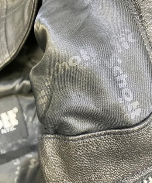 Schott（ショット）Schott (ショット) nano・universe別注 レザー フードパーカー ブラック サイズ:Lの古着・服飾アイテム