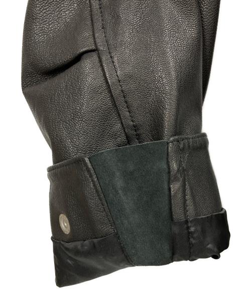Schott（ショット）Schott (ショット) nano・universe別注 レザー フードパーカー ブラック サイズ:Lの古着・服飾アイテム