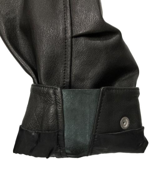 Schott（ショット）Schott (ショット) nano・universe別注 レザー フードパーカー ブラック サイズ:Lの古着・服飾アイテム