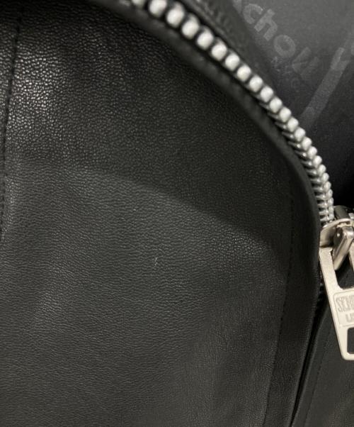Schott（ショット）Schott (ショット) nano・universe別注 レザー フードパーカー ブラック サイズ:Lの古着・服飾アイテム
