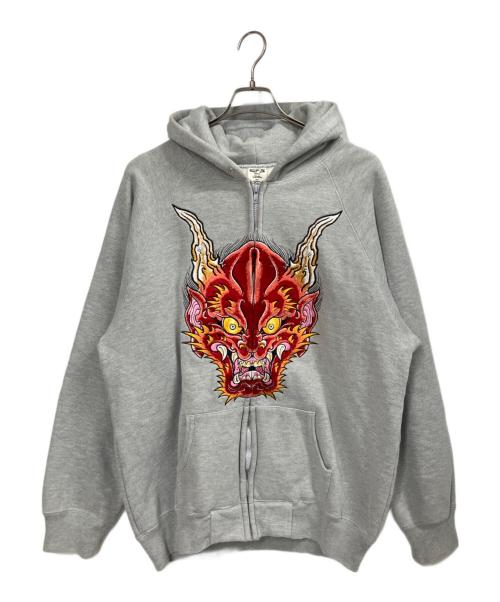 COREFIGHTER（コアファイター）COREFIGHTER (コアファイター) ジップパーカー グレー サイズ:XLの古着・服飾アイテム