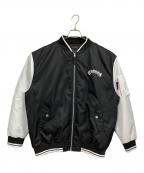 CRONOSクロノス）の古着「BLACKLETTER MA-1 JACKET」｜ブラック