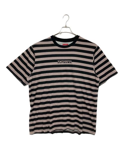 SUPREME（シュプリーム）SUPREME (シュプリーム) Reverse Stripe S/S Top / 半袖カットソー ベージュ サイズ:Lの古着・服飾アイテム