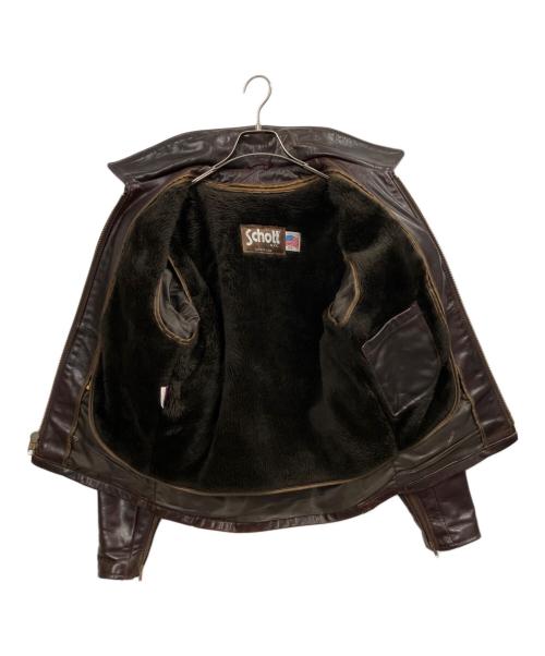 Schott（ショット）Schott (ショット) レザージャケット ブラウン サイズ:36の古着・服飾アイテム
