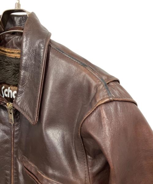 Schott（ショット）Schott (ショット) レザージャケット ブラウン サイズ:36の古着・服飾アイテム
