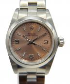ROLEXロレックス）の古着「オイスター パーペチュアル 24 レディ Ref.76080 OYSTER PERPETUAL LADY Ref.76080 ピンク文字盤」｜ピンク文字盤