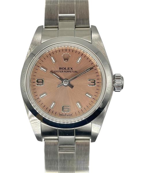 ROLEX（ロレックス）ROLEX (ロレックス) オイスター パーペチュアル 24 レディ Ref.76080 OYSTER PERPETUAL LADY Ref.76080 ピンク文字盤 ピンク文字盤 サイズ:24.0mm/15.5cmの古着・服飾アイテム
