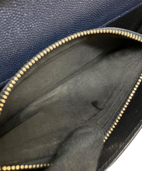 Saint Laurent Paris（サンローランパリ）Saint Laurent Paris (サンローランパリ) 長財布 ネイビーの古着・服飾アイテム