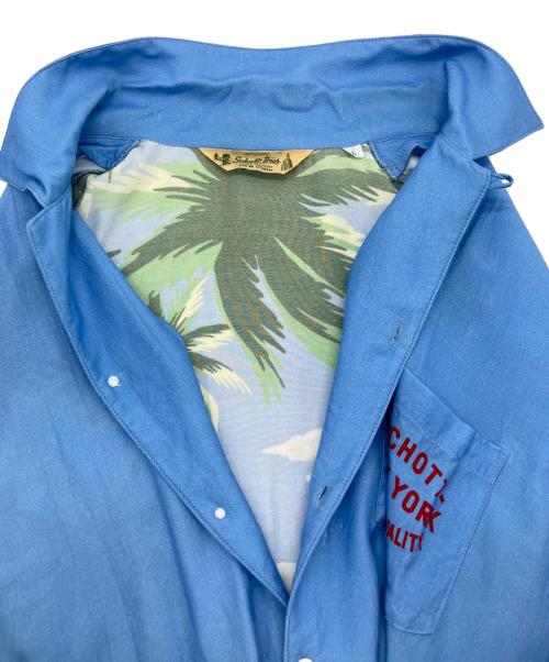 SCHOTT BROS.（ショットブロス）SCHOTT BROS. (ショットブロス) 半袖シャツ スカイブルー サイズ:Lの古着・服飾アイテム