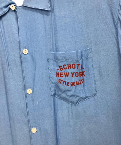 SCHOTT BROS.（ショットブロス）SCHOTT BROS. (ショットブロス) 半袖シャツ スカイブルー サイズ:Lの古着・服飾アイテム