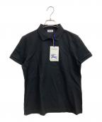 BURBERRYバーバリー）の古着「ジップポロシャツ」｜ブラック