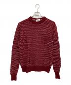 WOOLRICHウールリッチ）の古着「70’Sバーズアイ柄厚手ニット」｜レッド
