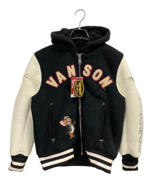 VANSON（バンソン）VANSON (バンソン) トムとジェリー (トムトジェリー) ボンディング スタジャン ブラック サイズ:Sの古着・服飾アイテム