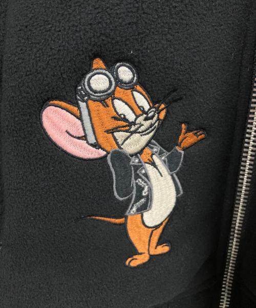 VANSON（バンソン）VANSON (バンソン) トムとジェリー (トムトジェリー) ボンディング スタジャン ブラック サイズ:Sの古着・服飾アイテム