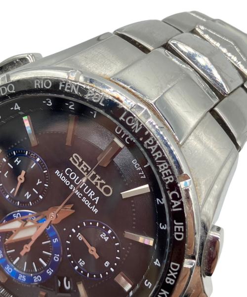 SEIKO（セイコー）SEIKO (セイコー) クロノグラフ　 ソーラー　腕時計 ブラックの古着・服飾アイテム