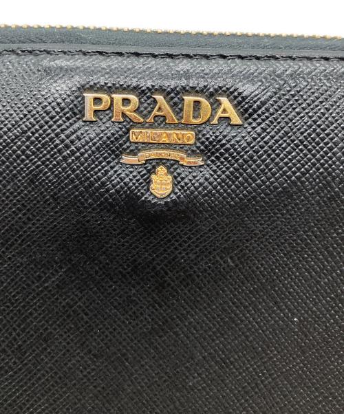 PRADA（プラダ）PRADA (プラダ) サフィアーノ　ラウンドファスナー　長財布 ブラックの古着・服飾アイテム