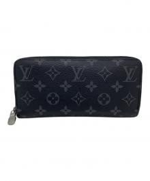 LOUIS VUITTON（ルイ ヴィトン）の古着「モノグラム・エクリプス ジッピー ウォレット / 長財布」｜ブラック