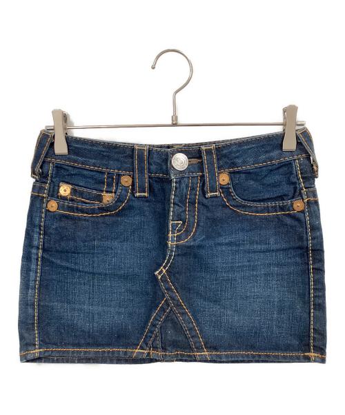 TRUE RELIGION（トゥルー レリジョン）TRUE RELIGION (トゥルー レリジョン) デニムミニスカート インディゴ サイズ:24の古着・服飾アイテム