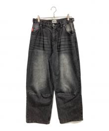 9090（9090）の古着「King Logo Buggy Denim Pants / デニムパンツ」｜インディゴ