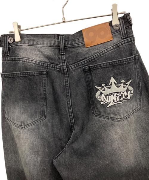 9090（9090）9090 (9090) King Logo Buggy Denim Pants / デニムパンツ インディゴ サイズ:Lの古着・服飾アイテム