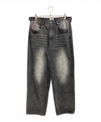 90909090）の古着「King Logo Vintage Tapered Pants / デニムパンツ」｜インディゴ