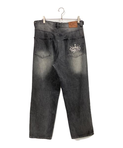 9090（9090）9090 (9090) King Logo Vintage Tapered Pants / デニムパンツ インディゴ サイズ:Lの古着・服飾アイテム