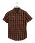 HARLEY-DAVIDSON（ハーレーダビッドソン）の古着「 Plaid Slim Fit Short Sleeve Shirt / 半袖シャツ」｜ブラウン