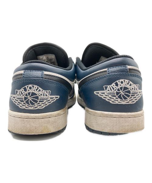 NIKE（ナイキ）NIKE (ナイキ) GS Air Jordan 1 Low(GS エアジョーダン1 ロー) ホワイト×ネイビー サイズ:27の古着・服飾アイテム