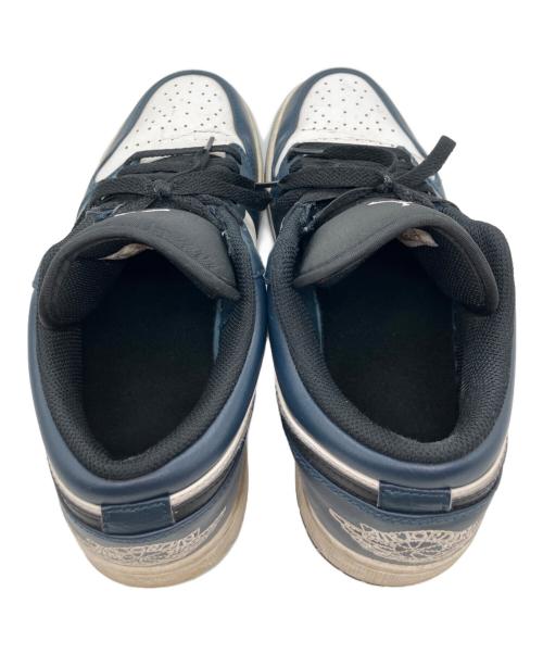 NIKE（ナイキ）NIKE (ナイキ) GS Air Jordan 1 Low(GS エアジョーダン1 ロー) ホワイト×ネイビー サイズ:27の古着・服飾アイテム