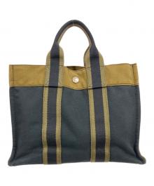 HERMES（エルメス）の古着「フールトゥPM ハンドバッグ」｜ネイビー×オリーブ