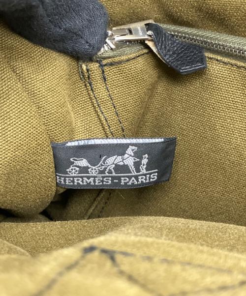 HERMES（エルメス）HERMES (エルメス) フールトゥPM ハンドバッグ ネイビー×オリーブの古着・服飾アイテム
