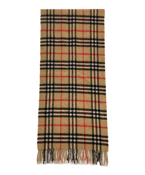 Burberry's（バーバリーズ）Burberry's (バーバリーズ) ノバチェック カシミヤマフラー ブラウンの古着・服飾アイテム